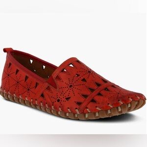 SPRING STEP Fusaro Red Leather Flat - SIZE 40(9 US) EUC - $109.95